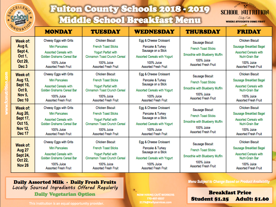 Braces Friendly Middle School Breakfasts in Alpharetta & Johns Creek