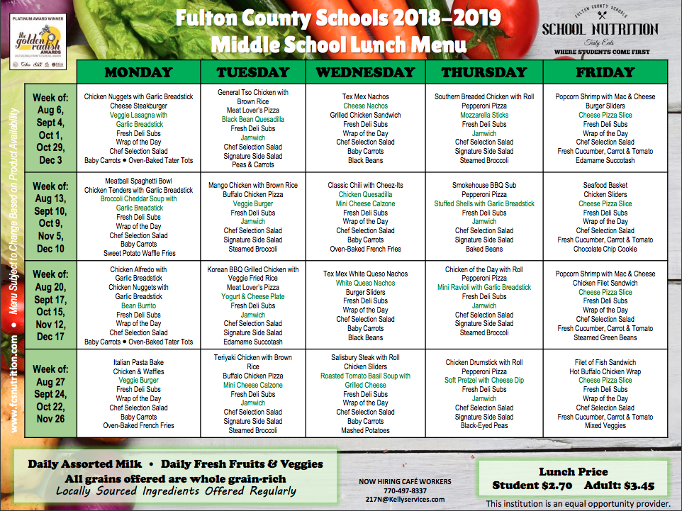 Braces Friendly Middle School Lunches in Alpharetta & Johns Creek